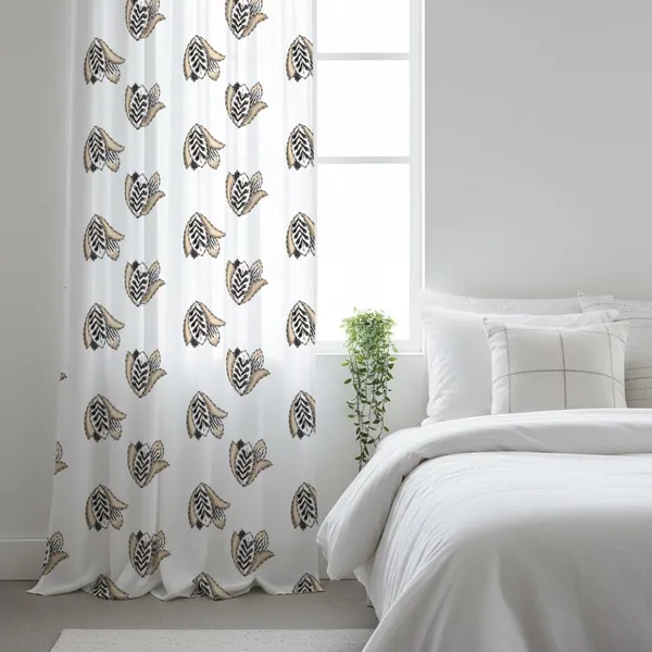 White_Cotton_Linen_Sheer_Curtains_7_Feet_Long_With_Rod_Pocket_|_Printed_Semi-Transparent_White_Curtains_For_Home_Decor