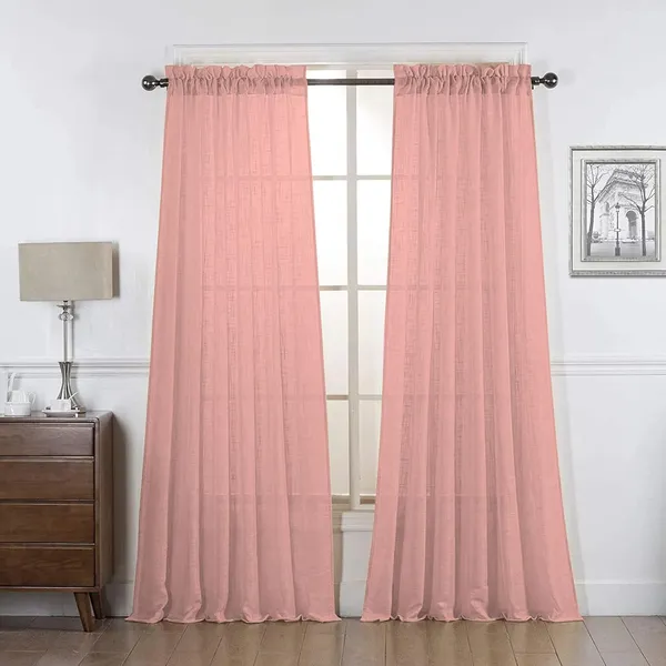 Light_Pink_Poly_Linen_Textured_Sheer_Curtains_7_Feet_Long_With_Rod_Pocket_|_Semi-Transparent_Curtains_For_Home_Decor