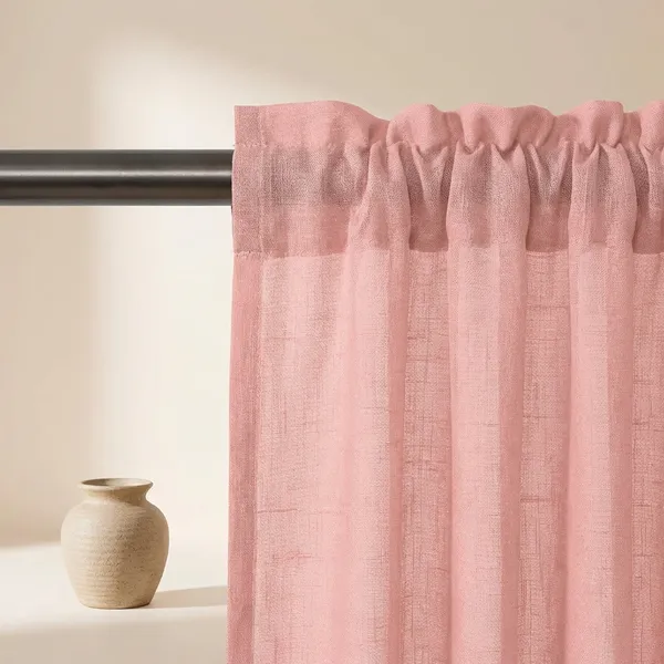 Light_Pink_Poly_Linen_Textured_Sheer_Curtains_7_Feet_Long_With_Rod_Pocket_|_Semi-Transparent_Curtains_For_Home_Decor
