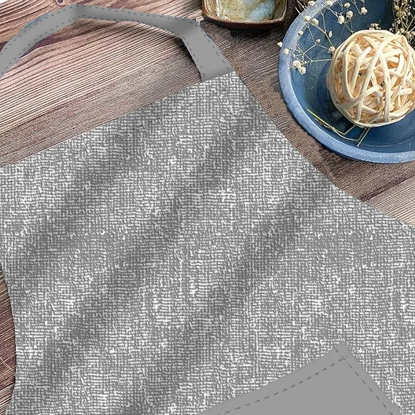 Grey_Polyester_Kitchen_Apron_With_Center_Pocket_|_Essential_Kitchen_Accessories_For_Women_And_Men_Grey