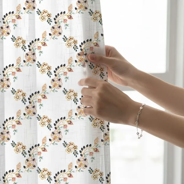 White_Cotton_Linen_Sheer_Curtains_7_Feet_Long_With_Rod_Pocket_|_Printed_Semi-Transparent_White_Curtains_For_Home_Decor