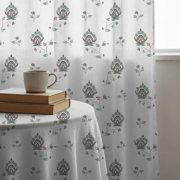 White_Cotton_Linen_Sheer_Curtains_7_Feet_Long_With_Rod_Pocket_|_Printed_Semi-Transparent_White_Curtains_For_Home_Décor