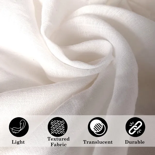 White_Poly_Linen_Textured_Sheer_Curtains_7_Feet_Long_With_Rod_Pocket_|_Semi-Transparent_Curtains_For_Home_Decor
