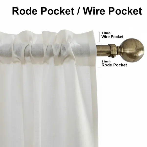 White_Poly_Linen_Textured_Sheer_Curtains_7_Feet_Long_With_Rod_Pocket_|_Semi-Transparent_Curtains_For_Home_Decor