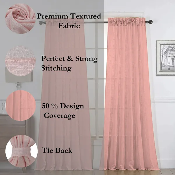 Light_Pink_Poly_Linen_Textured_Sheer_Curtains_7_Feet_Long_With_Rod_Pocket_|_Semi-Transparent_Curtains_For_Home_Decor
