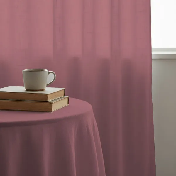 Pink_Poly_Linen_Textured_Sheer_Curtains_7_Feet_Long_With_Rod_Pocket_|_Semi-Transparent_Curtains_For_Home_Decor