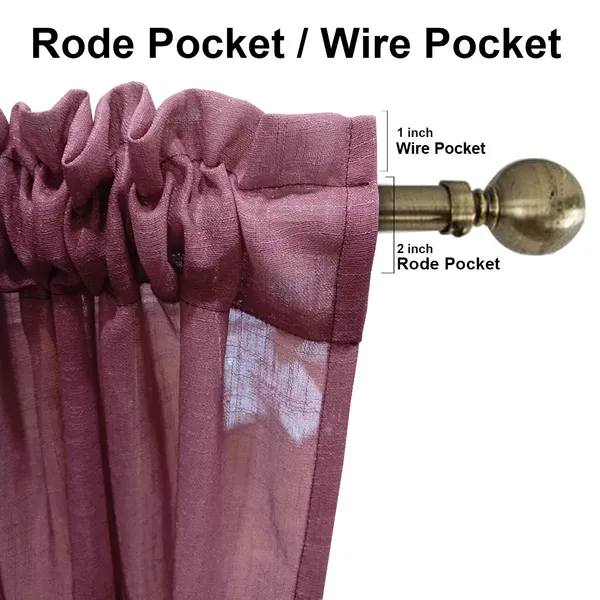 Pink_Poly_Linen_Textured_Sheer_Curtains_7_Feet_Long_With_Rod_Pocket_|_Semi-Transparent_Curtains_For_Home_Decor