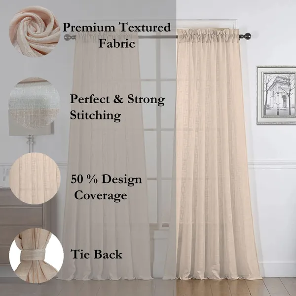 Beige_Poly_Linen_Textured_Sheer_Curtains_7_Feet_Long_With_Rod_Pocket_|_Semi-Transparent_Curtains_For_Home_Decor