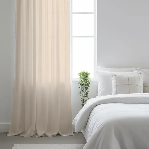Beige_Poly_Linen_Textured_Sheer_Curtains_7_Feet_Long_With_Rod_Pocket_|_Semi-Transparent_Curtains_For_Home_Decor