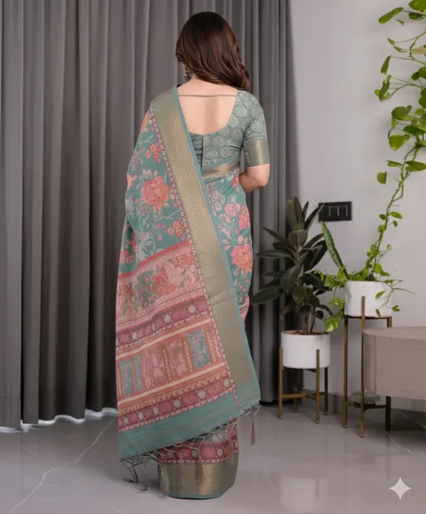 Multicolor_banarsi_silk_Premium_Saree_For_Women