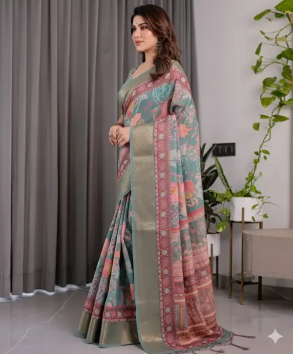 Multicolor_banarsi_silk_Premium_Saree_For_Women