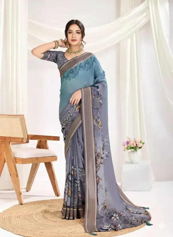 Grey_And_Blue_Silk_Premium_Saree_For_Women