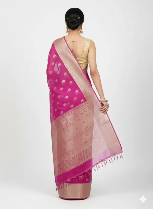 Pink_banarsi_silk_Premium_Saree_For_Women