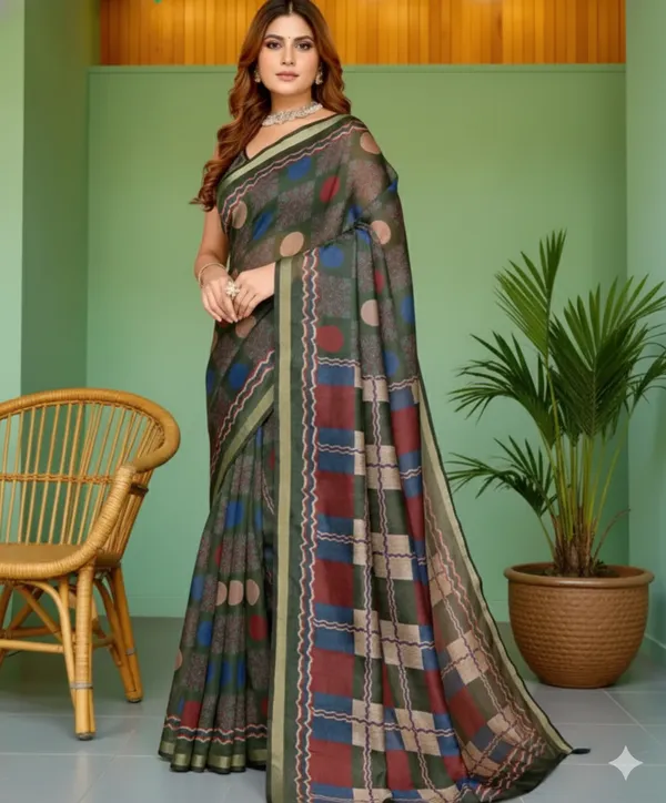 Multicolor_banarsi_silk_Premium_Saree_For_Women