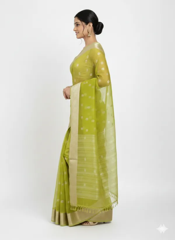 Parrot_Green_Silk_Premium_Saree_For_Women