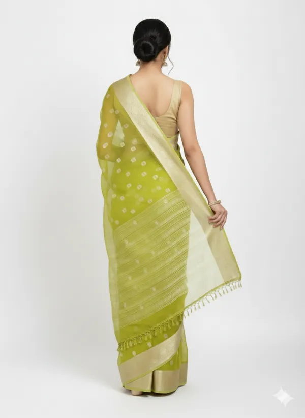 Parrot_Green_Silk_Premium_Saree_For_Women
