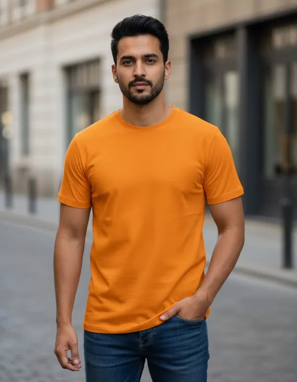 Orange_Round_Neck_Half_T-Shirt_Pack_Of_2
