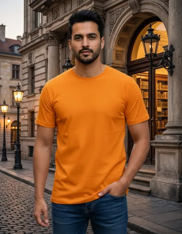 Orange_Round_Neck_Half_T-Shirt_Pack_Of_2