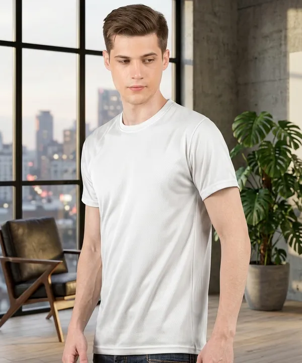 White_Round_Neck_Half_T-Shirt_Pack_Of_2