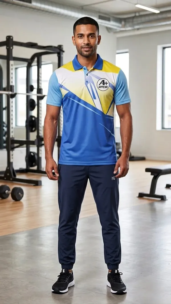 Blue_Sublimation_Collar_Half_T-Shirt