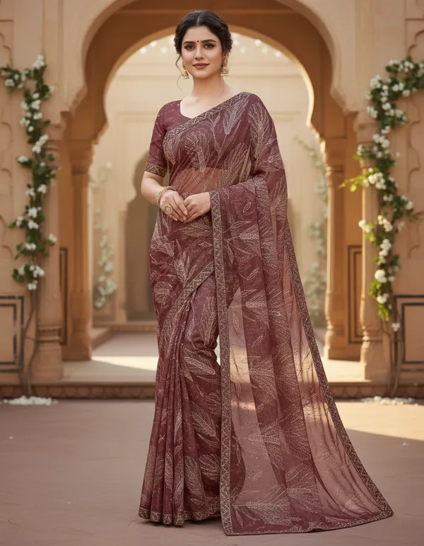 Maroon_Intricate_Embroidery_And_Sky_Blue_Chiffon_Premium_Fancy_Saree_For_Women_Pack_Of_2