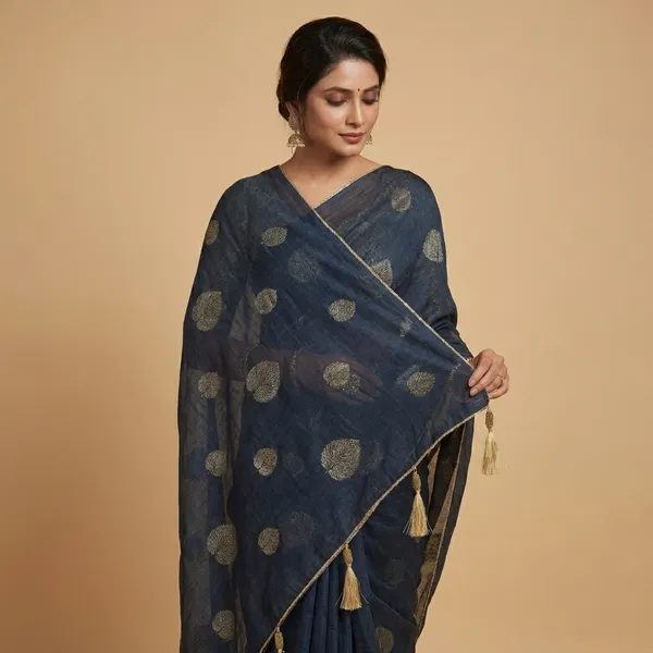 Blue_Satin_Premium_Fancy_Saree_For_Women