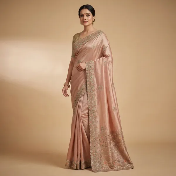 Peach_Georgette_Premium_Fancy_Saree_For_Women