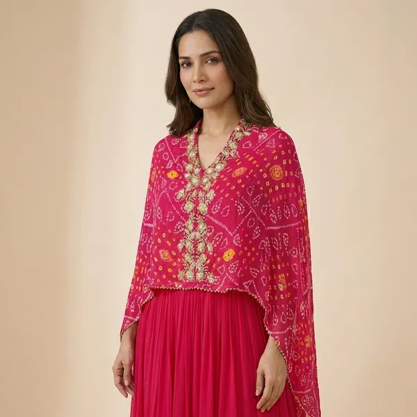 Rani_Bandhej_Chinon_Kaftaan_For_Women