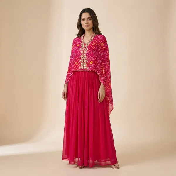Rani_Bandhej_Chinon_Kaftaan_For_Women