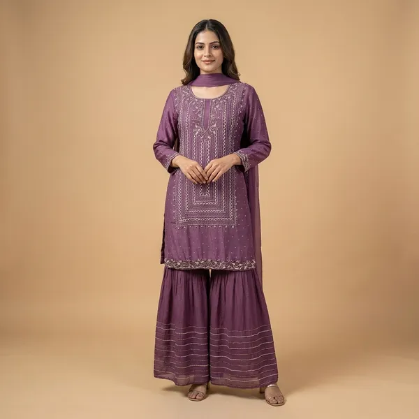 Onion_Solid_Chinon_Sharara_For_Women