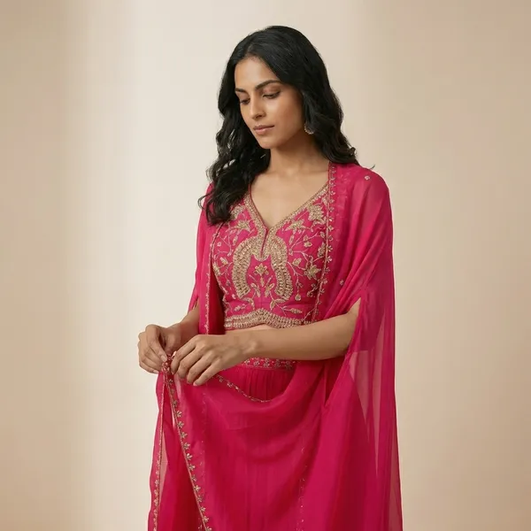 Rani_Solid_Chinon_Indo_Western_For_Women