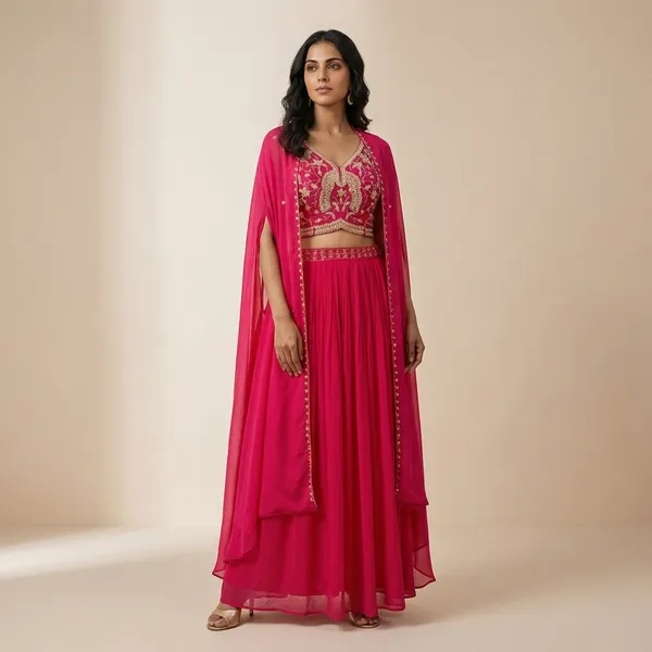 Rani_Solid_Chinon_Indo_Western_For_Women
