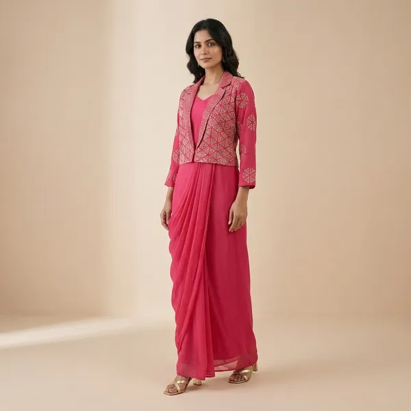 Rani_Solid_Chinon_Indo_Western_For_Women