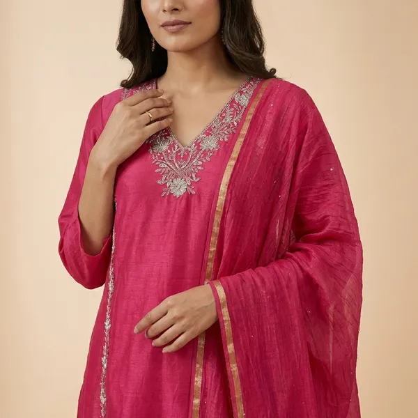 Rani_Solid_Roman_Silk_A_Line_Suit_Set_For_Women