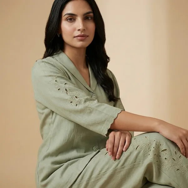 Green_Solid_Cotton_Silk_Code_Set_For_Women