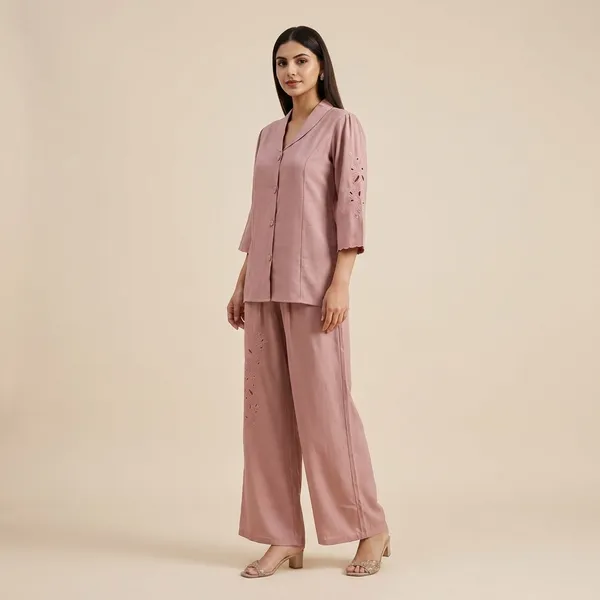Light_Pink_Solid_Cotton_Silk_Code_Set_For_Women