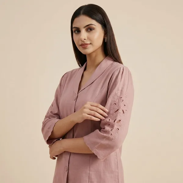 Light_Pink_Solid_Cotton_Silk_Code_Set_For_Women