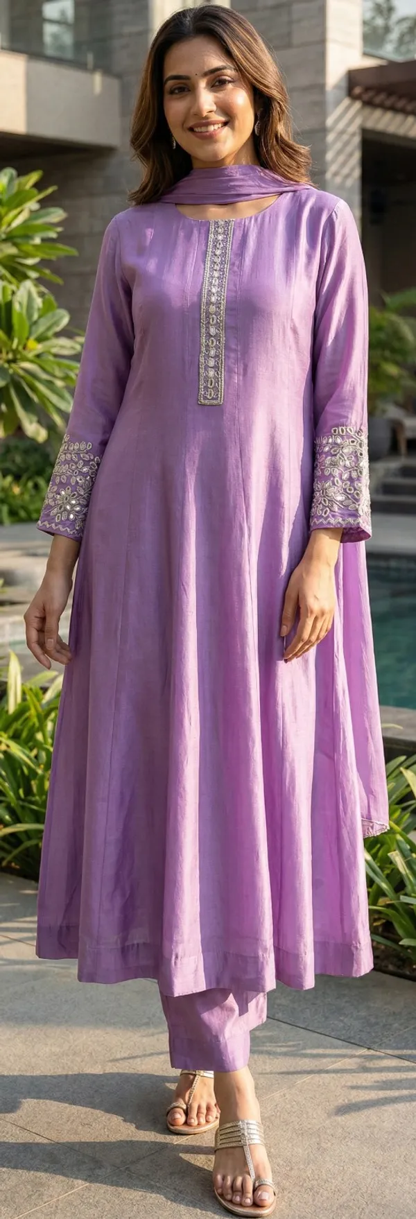 Lavender_Solid_Chinon_Anarkali_For_Women
