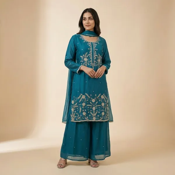 Blue_Solid_Chinon_Sharara_For_Women