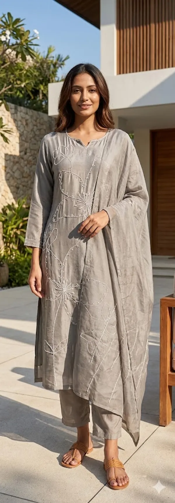 Grey_Solid_Dola_3_Pc_Set_For_Women