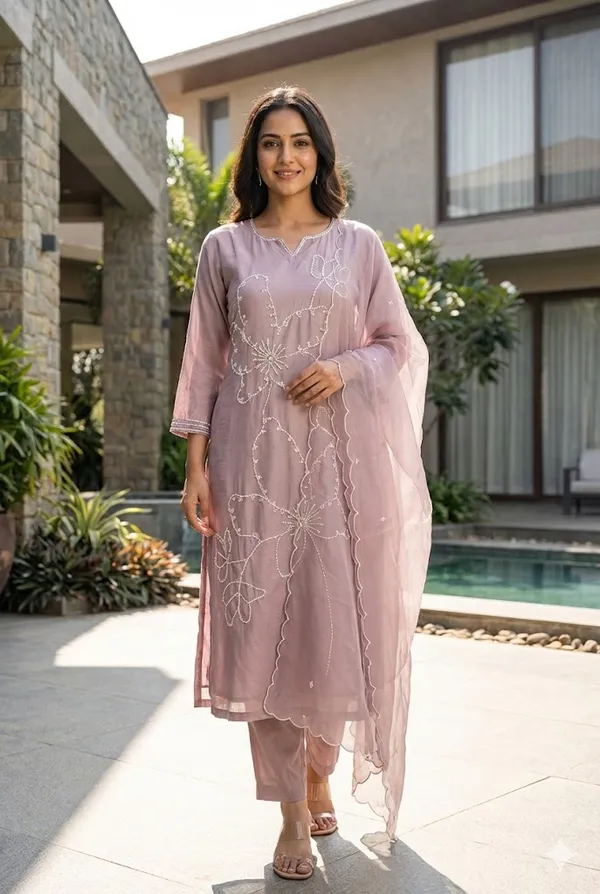 Lavender_Solid_Dola_3_Pc_Set_For_Women