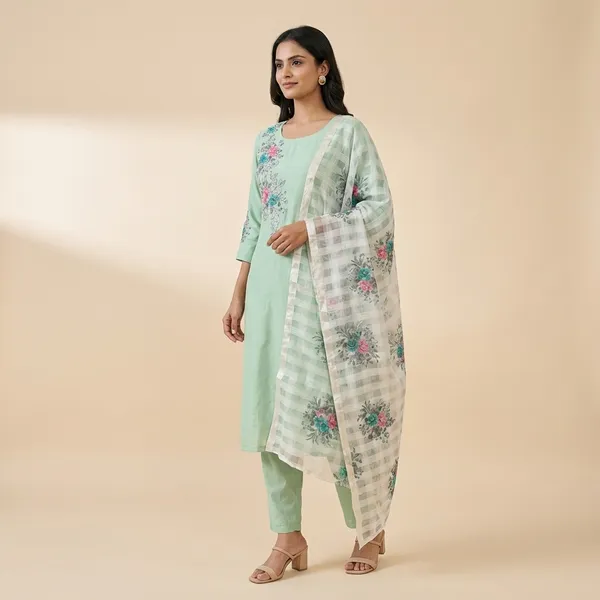 Light_Green_Solid_Roman_Silk_3_Pc_Set_For_Women