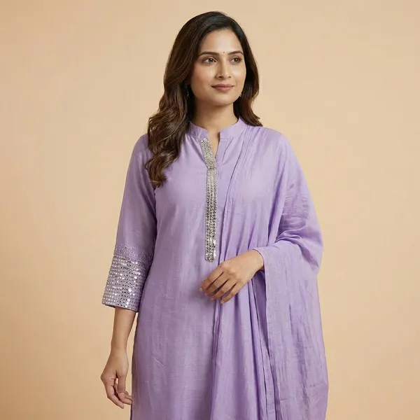 Lavender_Solid_Mul_Chanderi_3_Pc_Set_For_Women