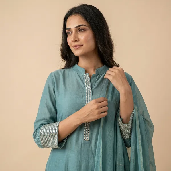 Sky_Blue_Solid_Mul_Chanderi_3_Pc_Set_For_Women