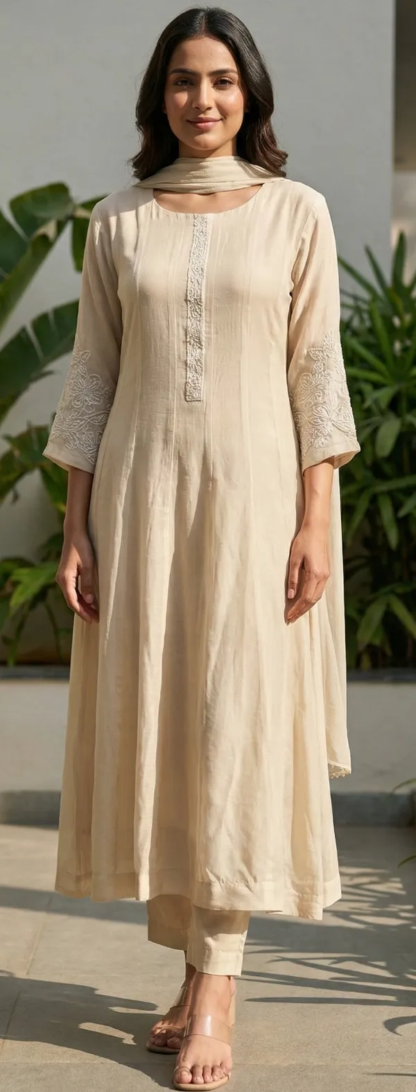 Biscuit_Solid_Tissue_Anarkali_For_Women