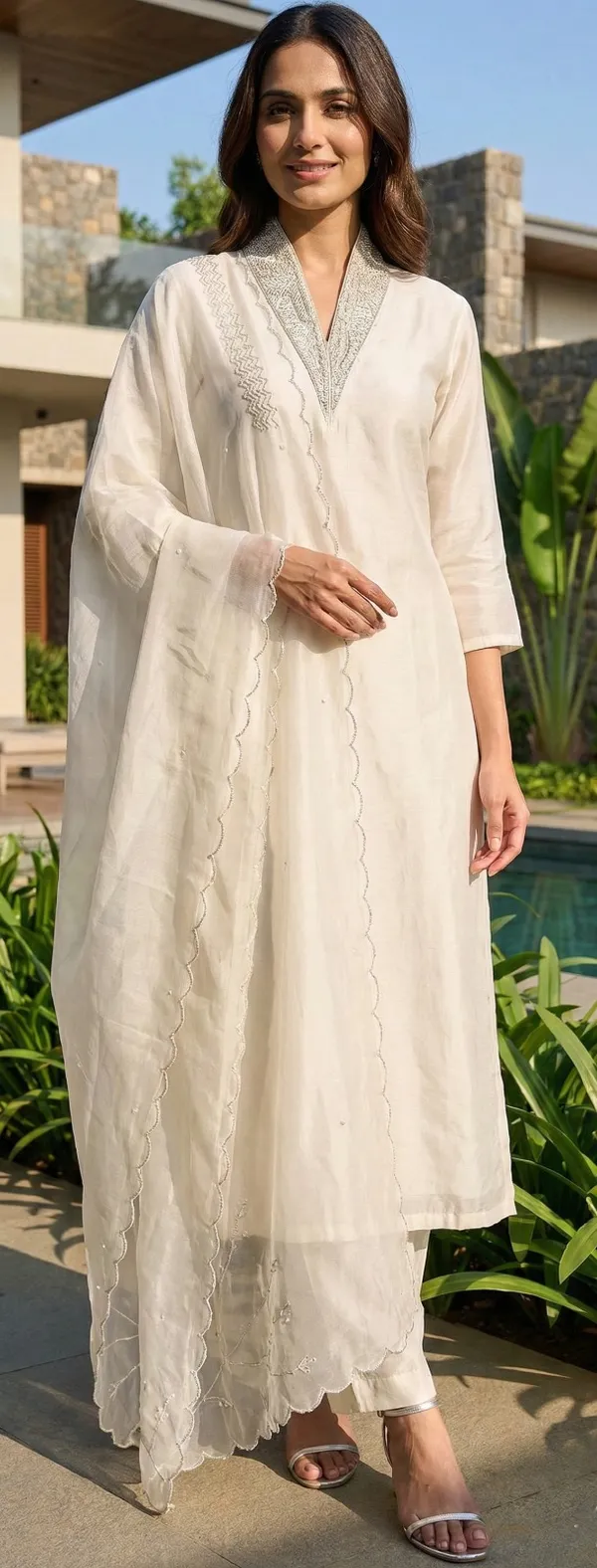 Cream_Solid_Dola_3_Pc_Set_For_Women