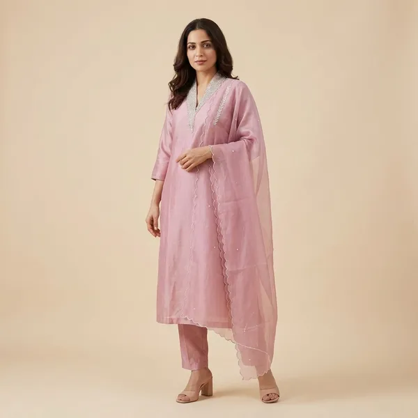 Lavender_Solid_Dola_3_Pc_Set_For_Women