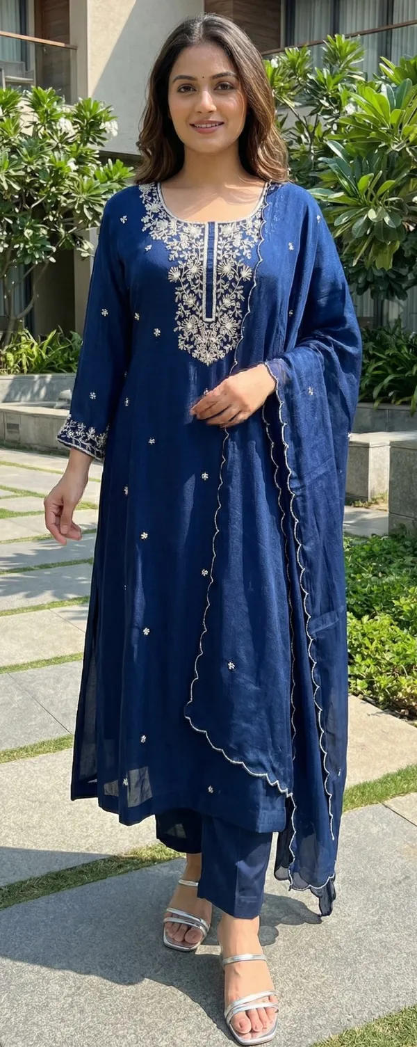 Blue_Solid_Chinon_Anarkali_For_Women