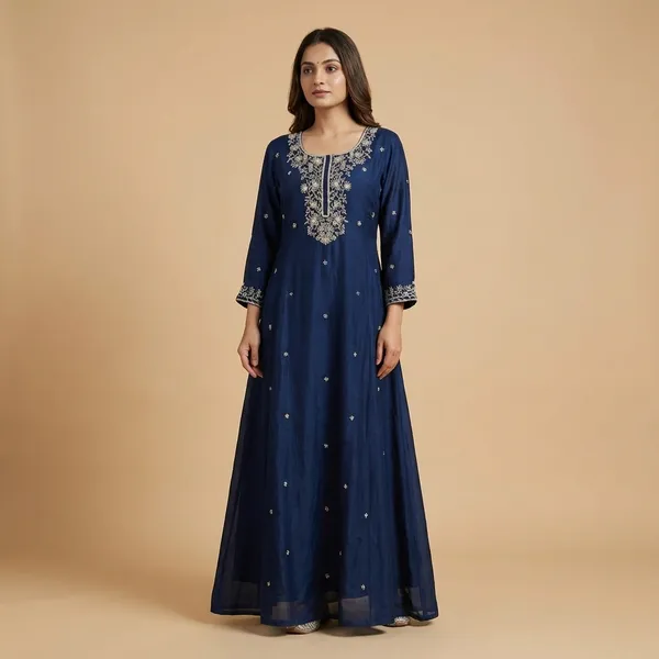 Blue_Solid_Chinon_Anarkali_For_Women