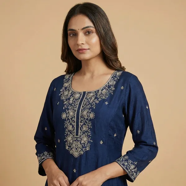 Blue_Solid_Chinon_Anarkali_For_Women